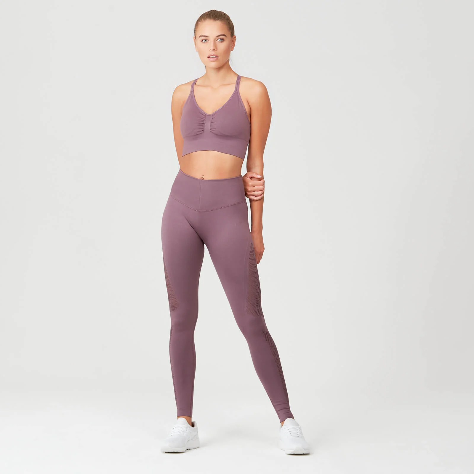 MP Women's Shape Seamless Sports Bra - Mauve - S Image 2