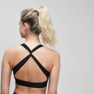 MP Women's Power Cross Back Sports Bra - Black - Size S