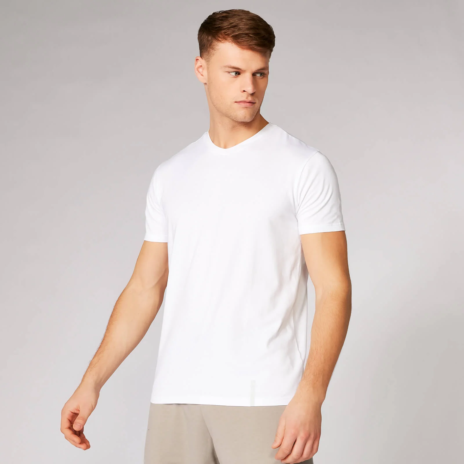 MP Luxe Classic V-Neck T-Shirt - White - XS Image 1