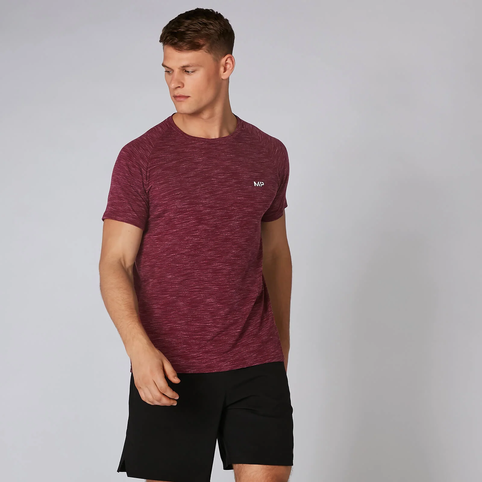 MP Men's Performance T-Shirt - Burgundy Marl - S Image 1