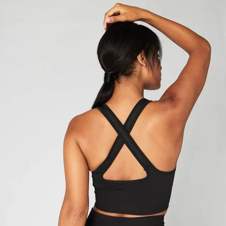 MP Women’s Shape Seamless Ultra Cross Strap Bra - Black