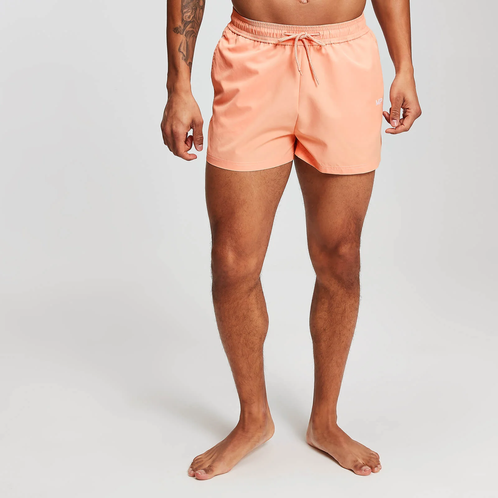 MP Men's Contrast Stitch Swim Shorts - Canteloupe - XS Image 1