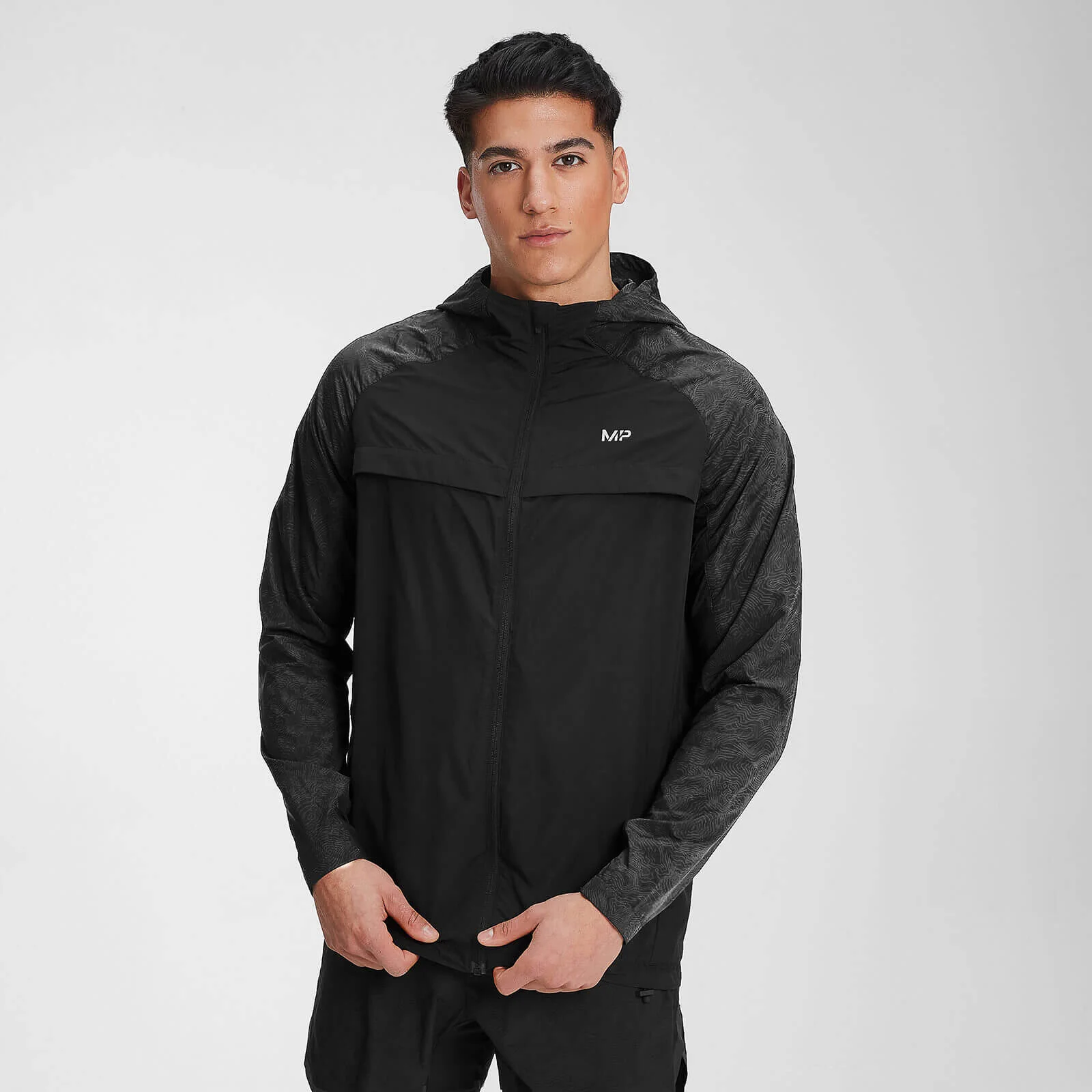MP Men's Velocity Packable Running Jacket- Black - XXS Image 1