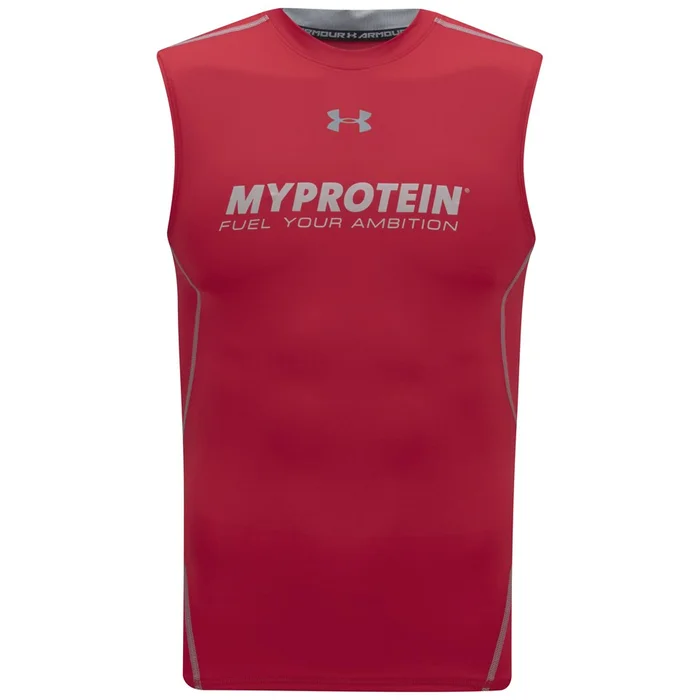 Under Armour Men's HeatGear Sleeveless Compression Shirt - Red