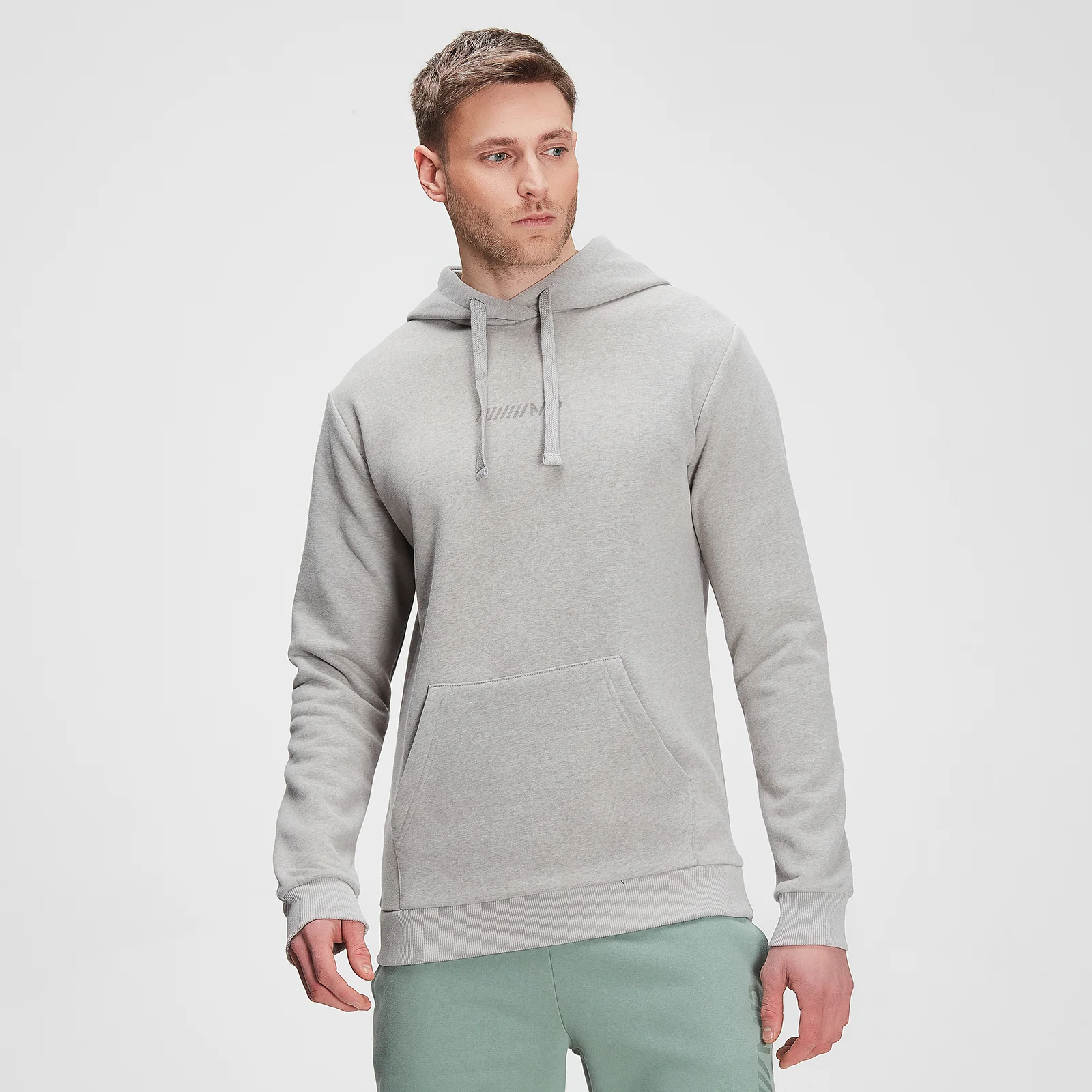 MP Men's Tonal Graphic Hoodie – Storm Grey Marl - XXS Image 1