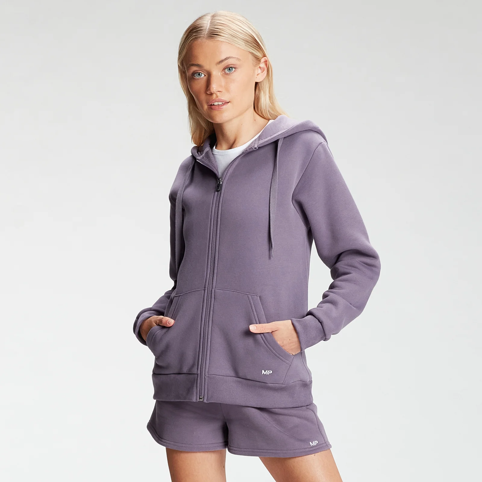 MP Women's Rest Day Zip Through Hoodie - Smokey Purple - XXS Image 1