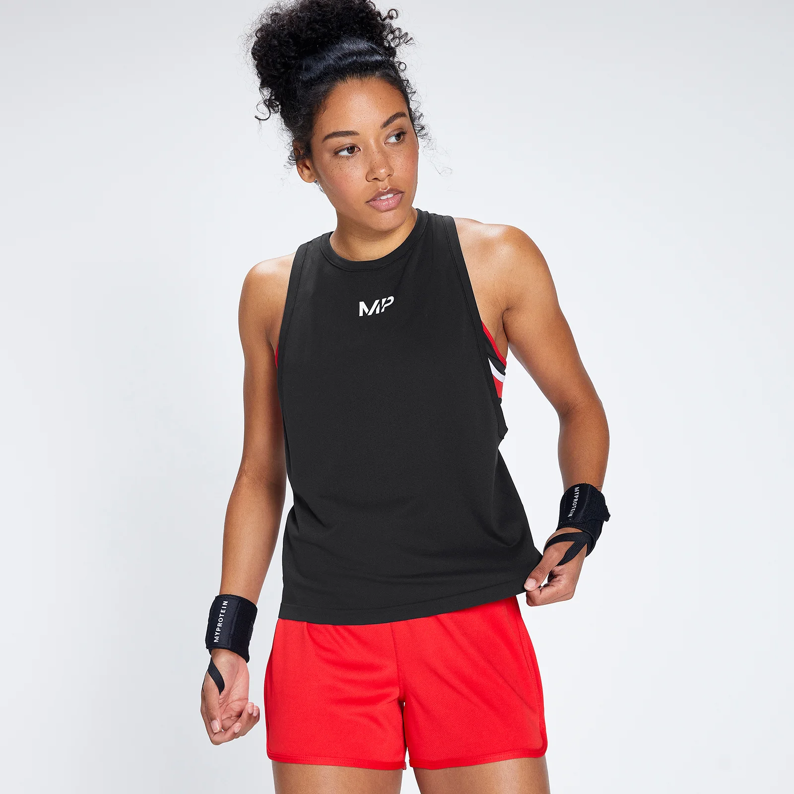 MP Women's Engage Lightweight Seamless Vest - Black/White - XXS Image 1