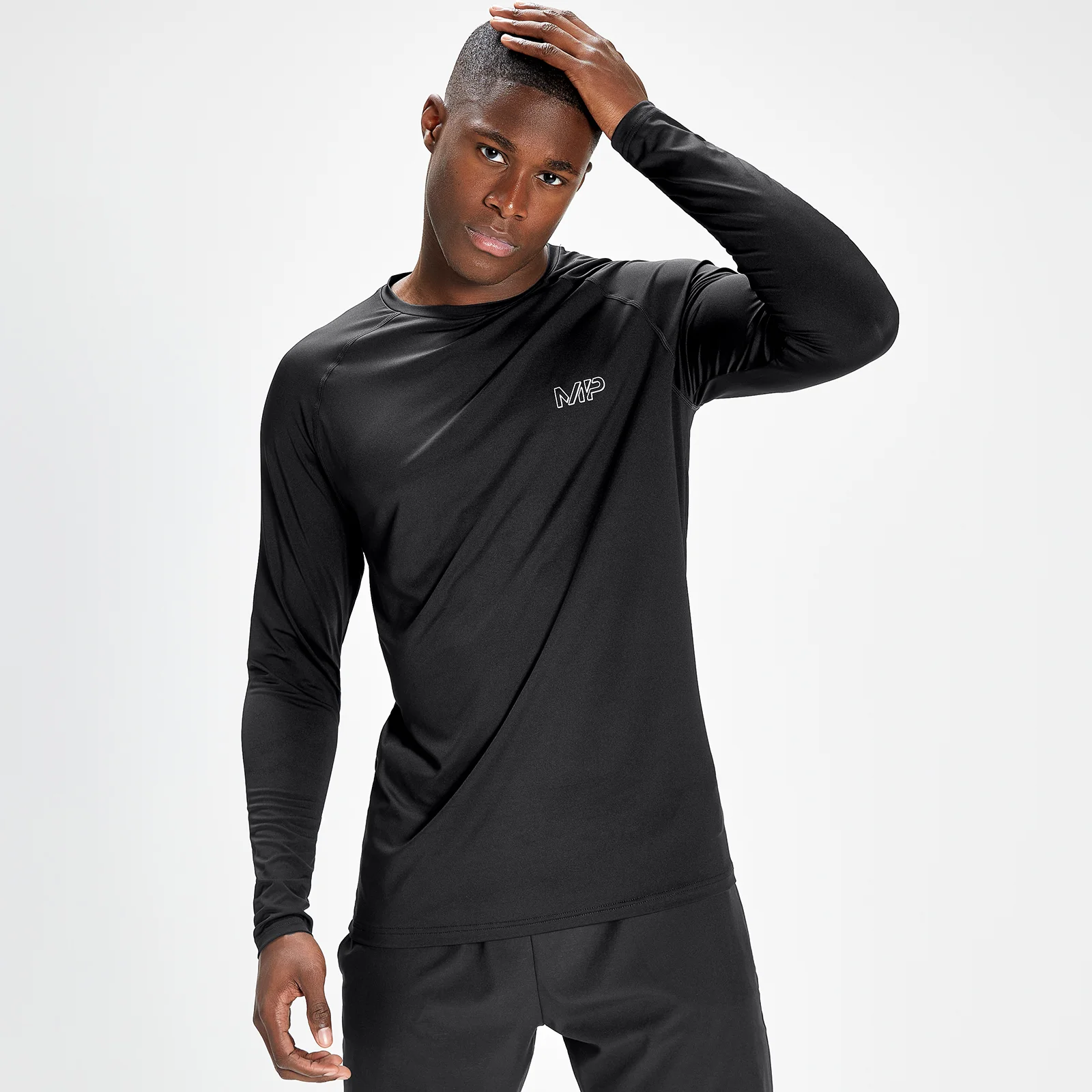 MP Men's Infinity Mark Graphic Training Long Sleeve T-Shirt - Black - XXS Image 1