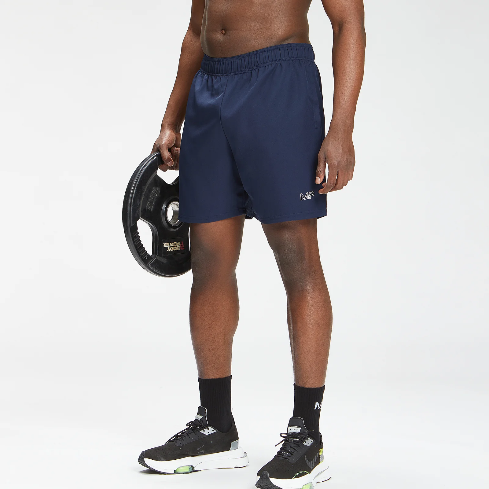 MP Men's Repeat Mark Graphic Training Shorts - Petrol Blue - XXS Image 1