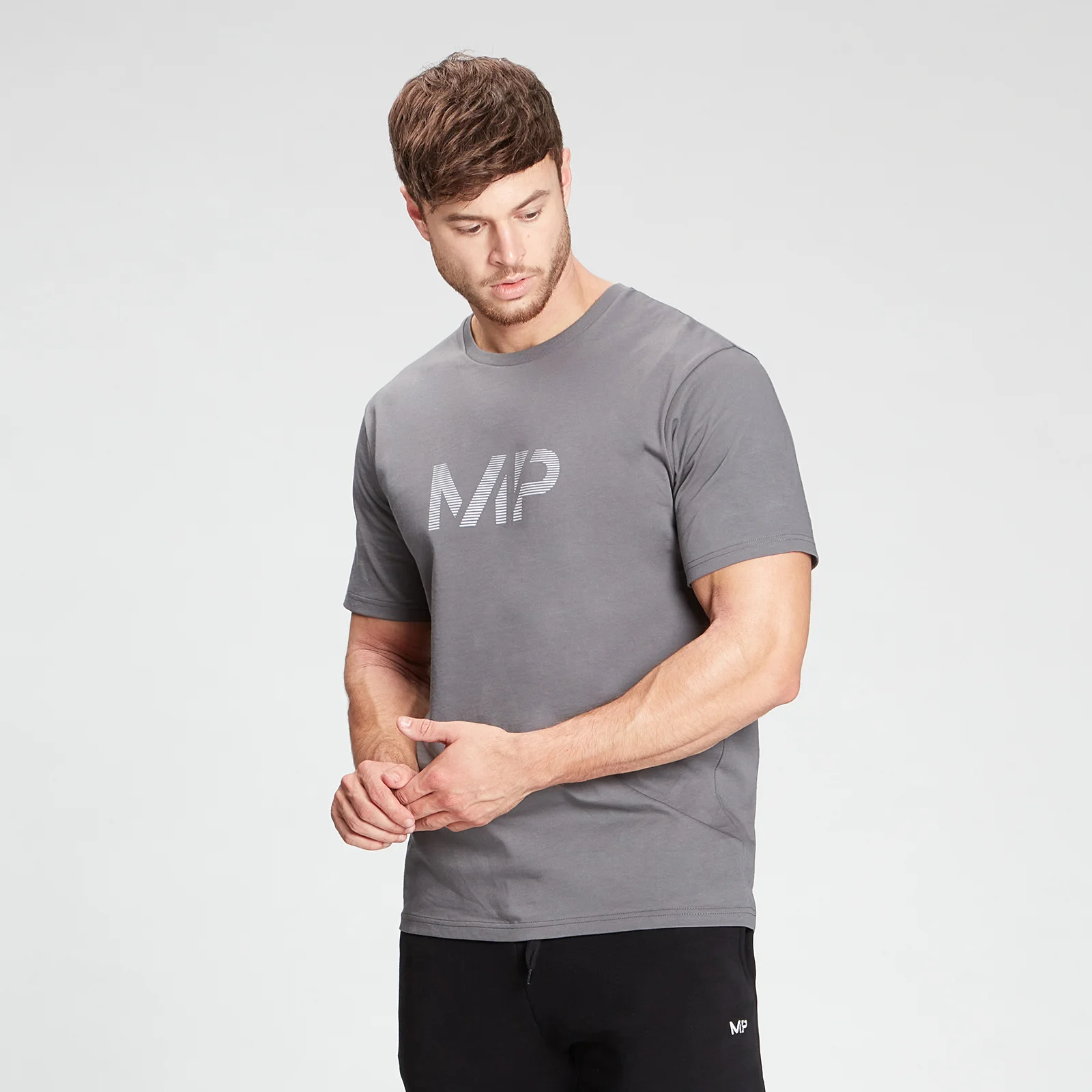 MP Men's Gradient Line Graphic Short Sleeve T-Shirt - Carbon - XXS Image 1