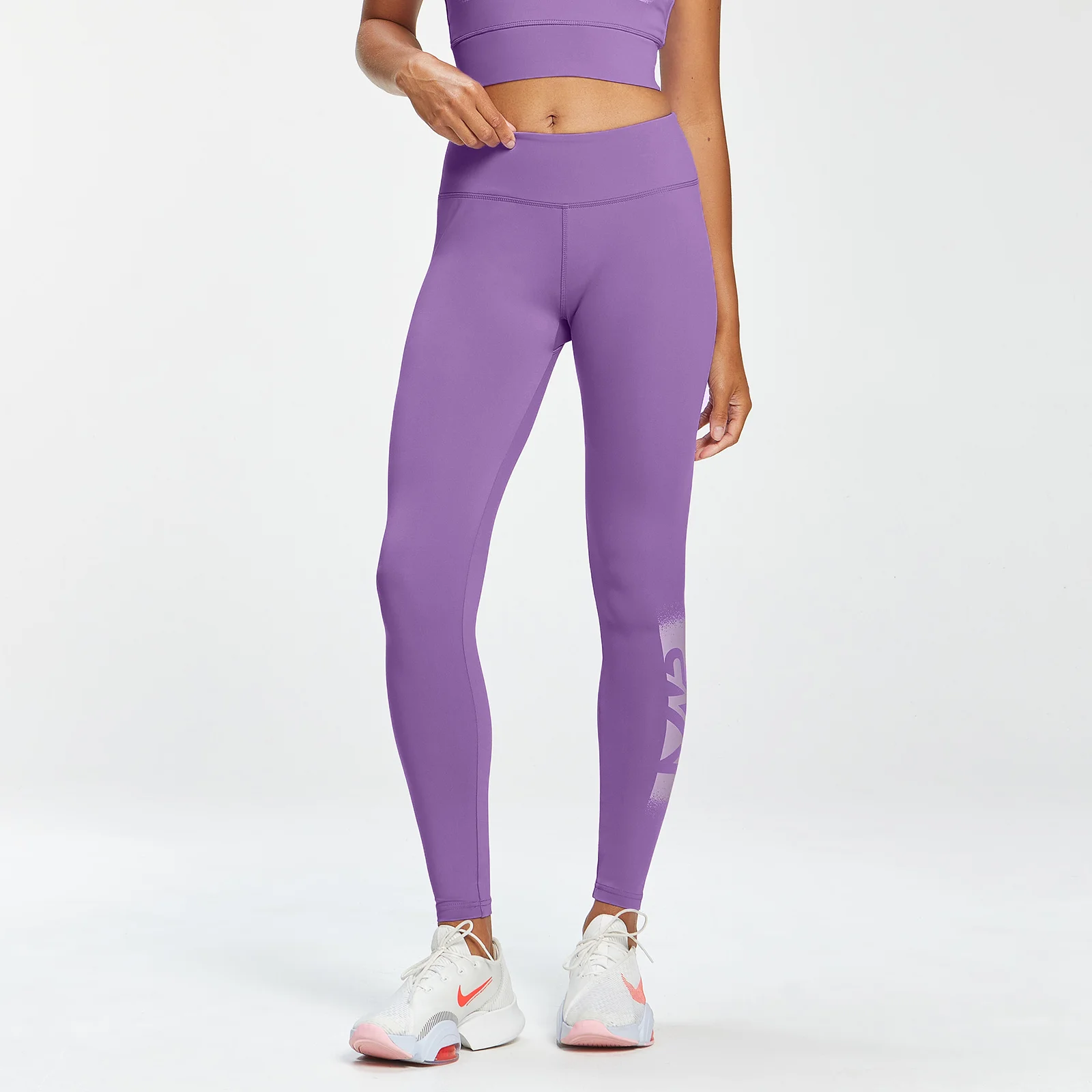MP Women's Graffiti Graphic Training Leggings - Deep Lilac - XXS Image 1