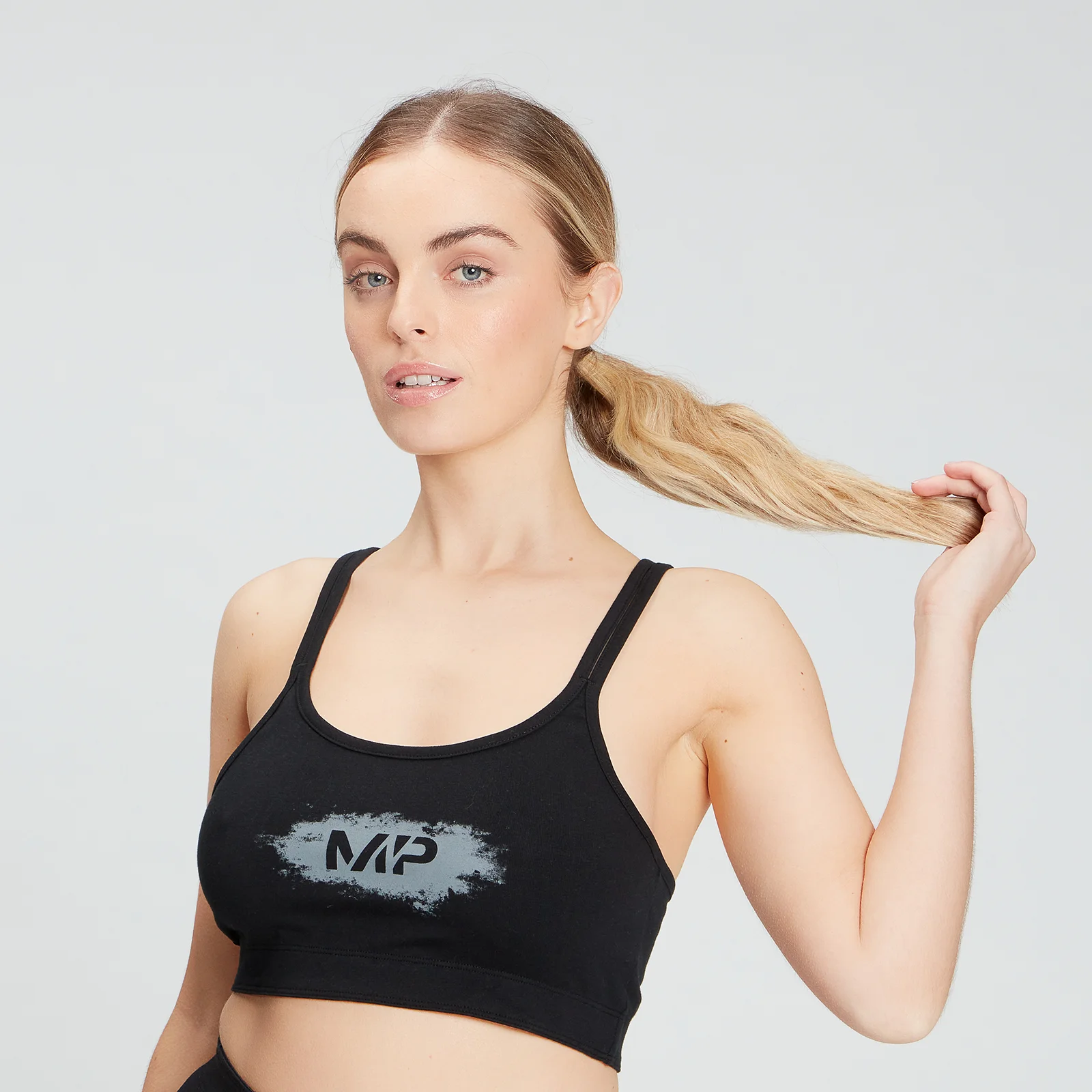 MP Women's Chalk Graphic Sports Bra - Black - XXS Image 1