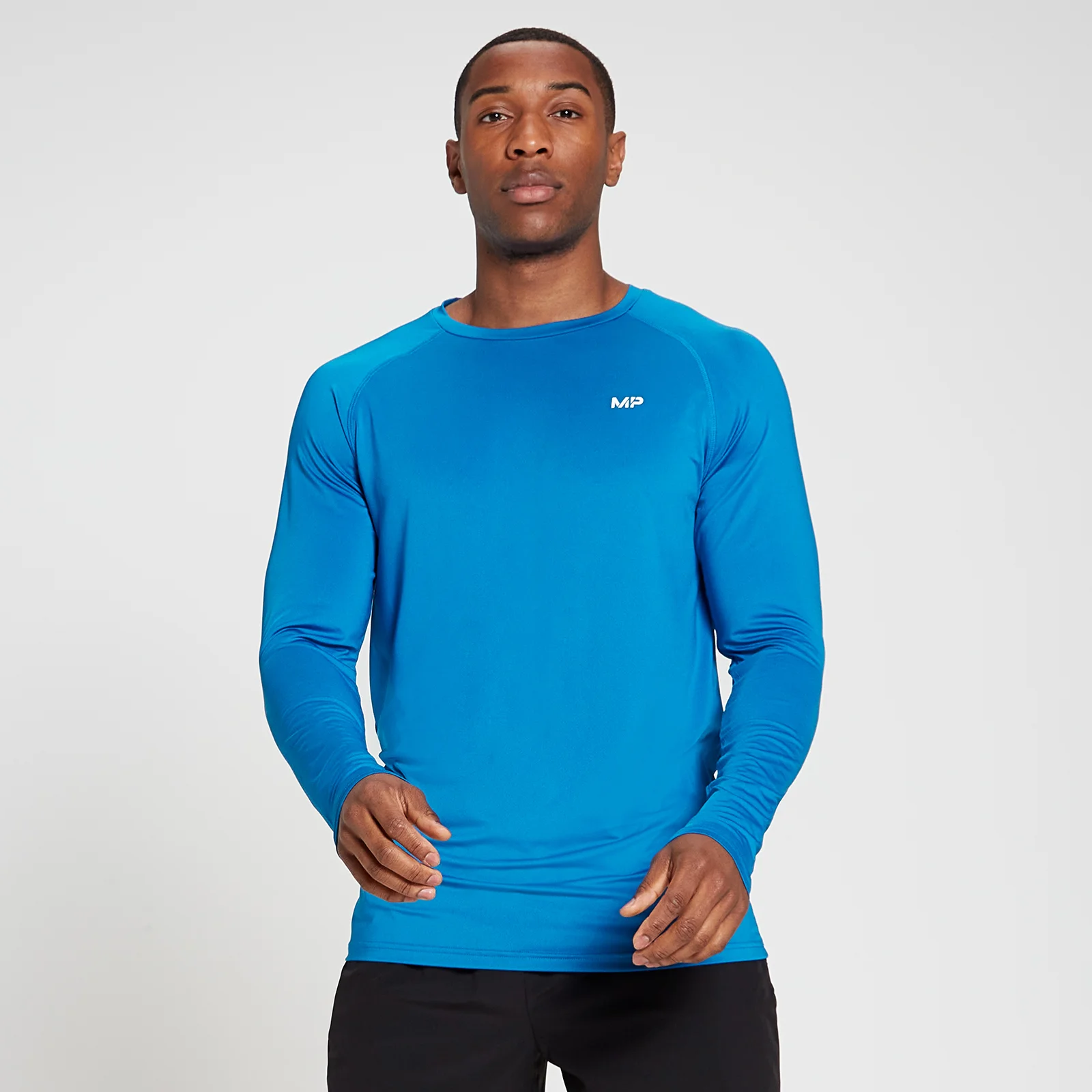 MP Men's Training Long Sleeve Top - True Blue - XXS Image 1