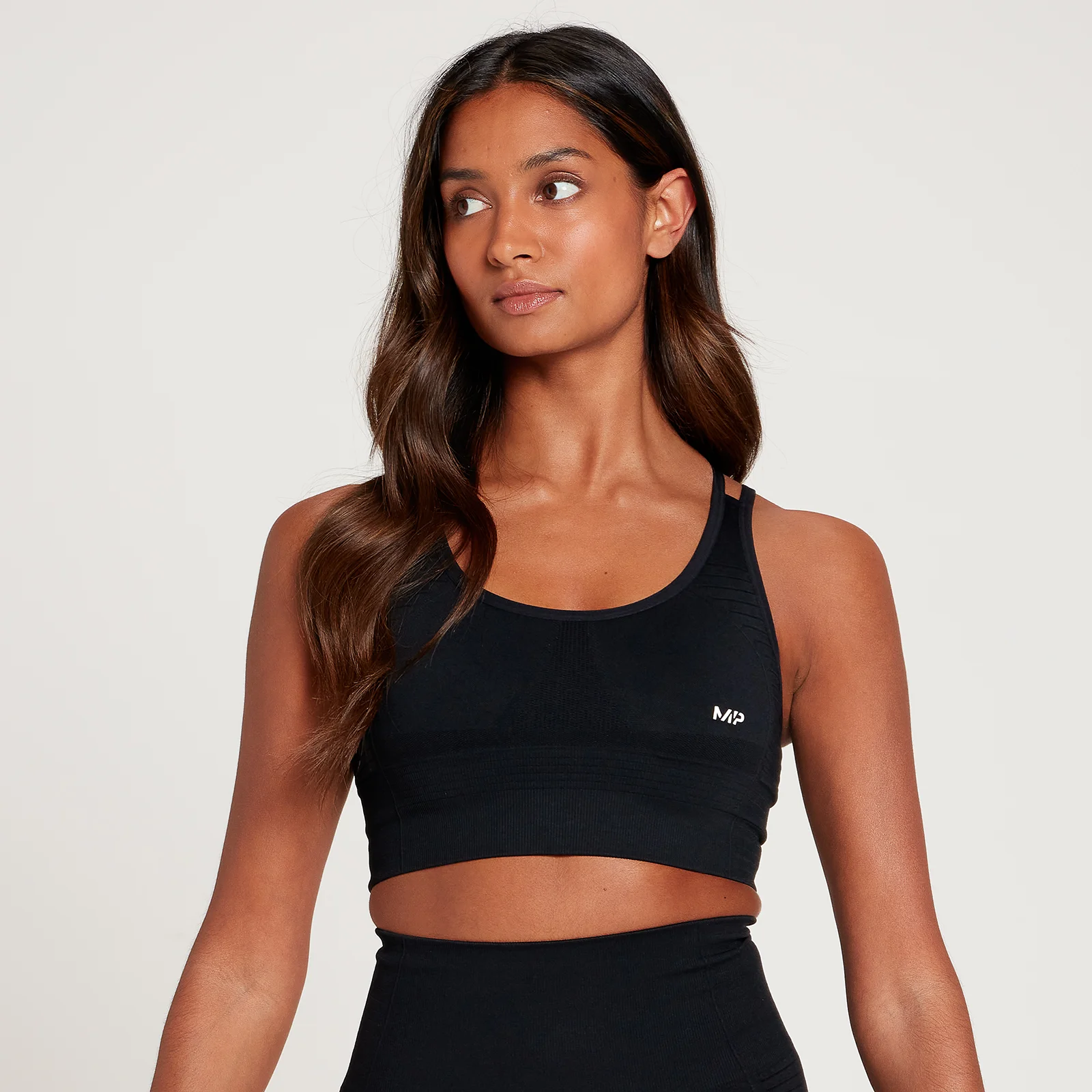 MP Women's Tempo Seamless Sports Bra - Black - XXS Image 1