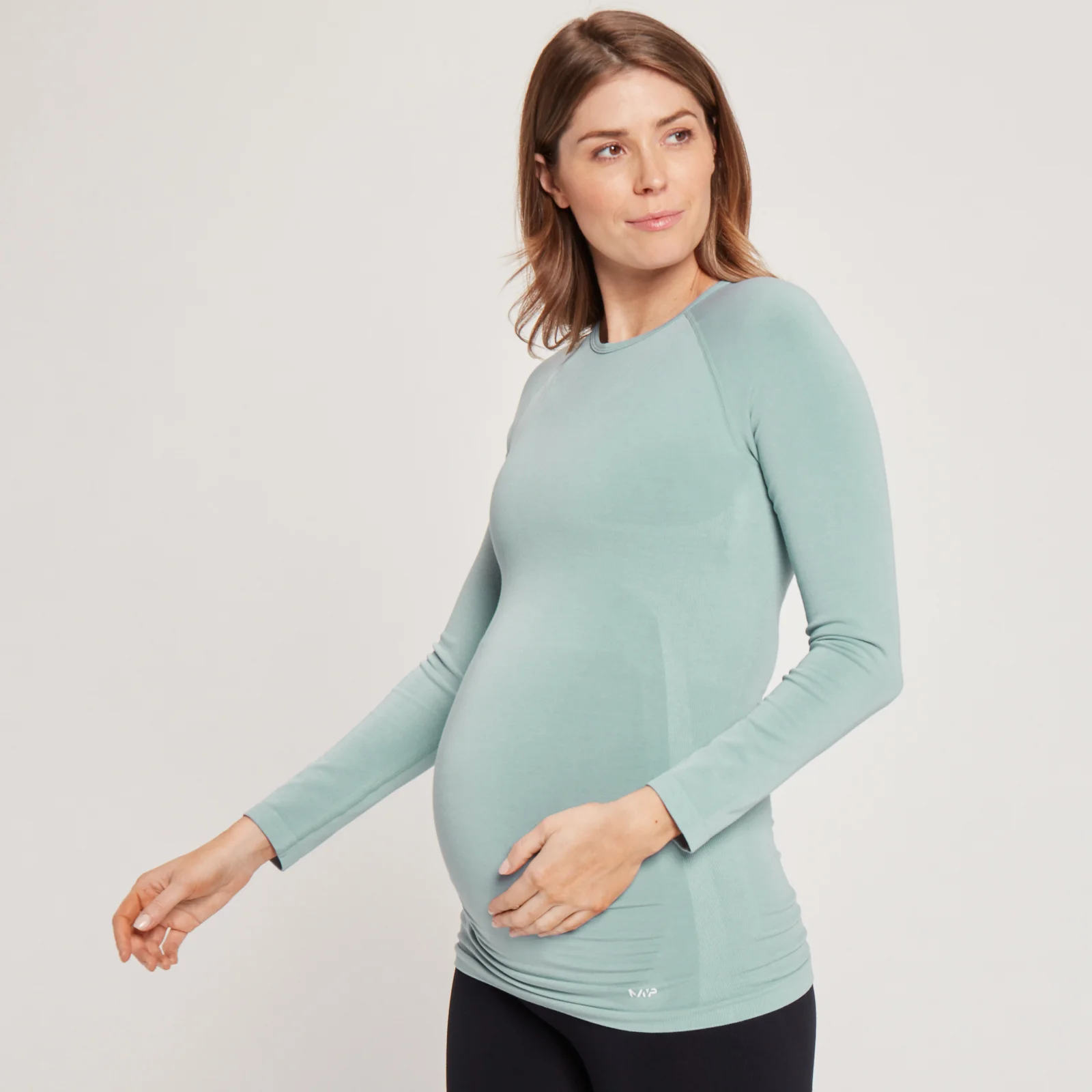 MP Women's Maternity Seamless Long Sleeve T-Shirt - Ice Blue - XXS Image 1