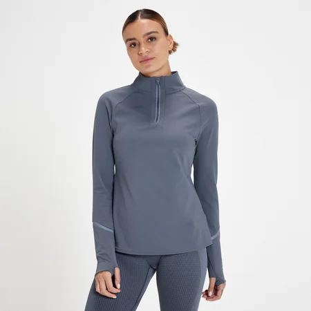 MP Women's Velocity Ultra Reflective 1/4 Zip Top - Shadow Blue