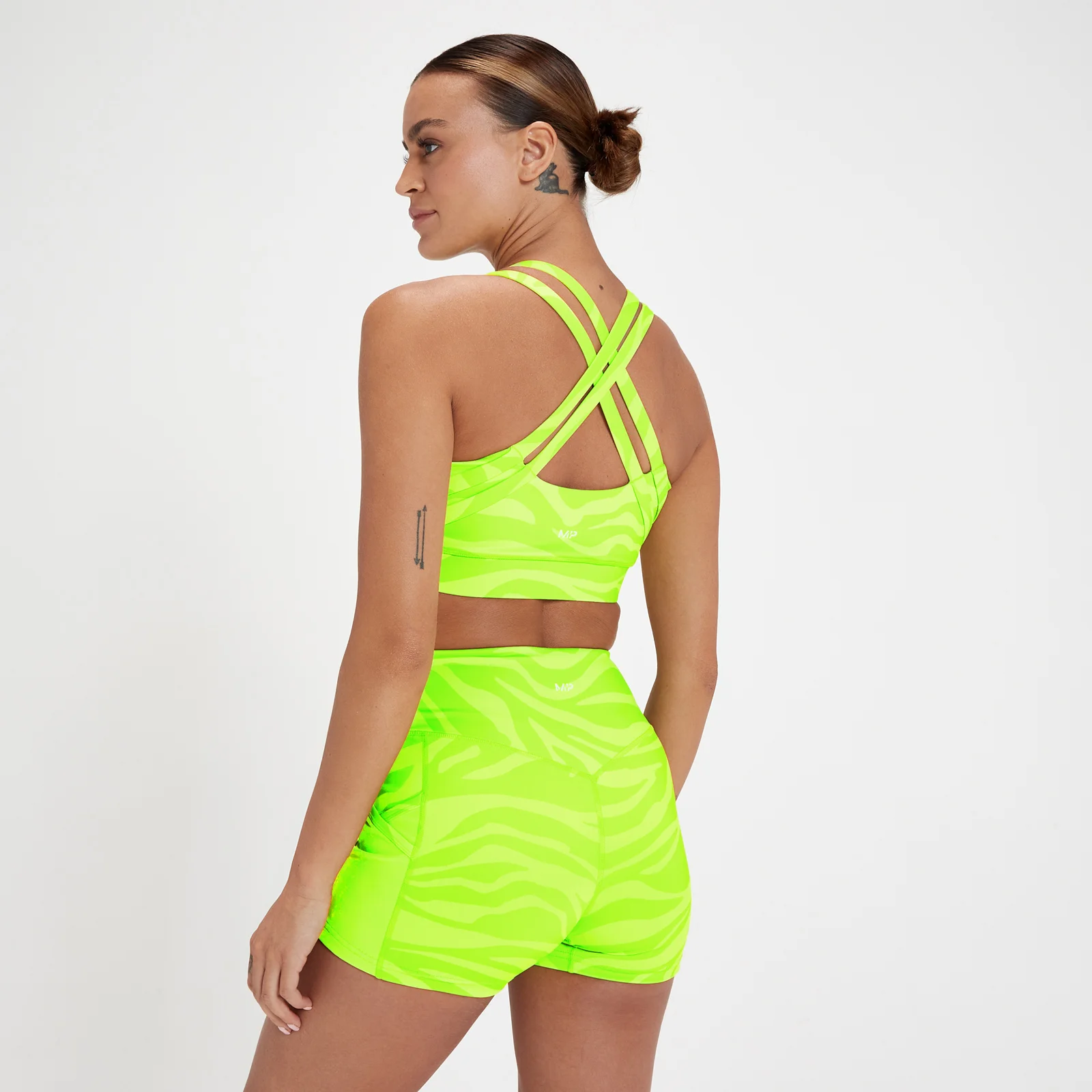 MP Women's Tempo Sports Bra - Acid Lime Zebra - XS Image 1