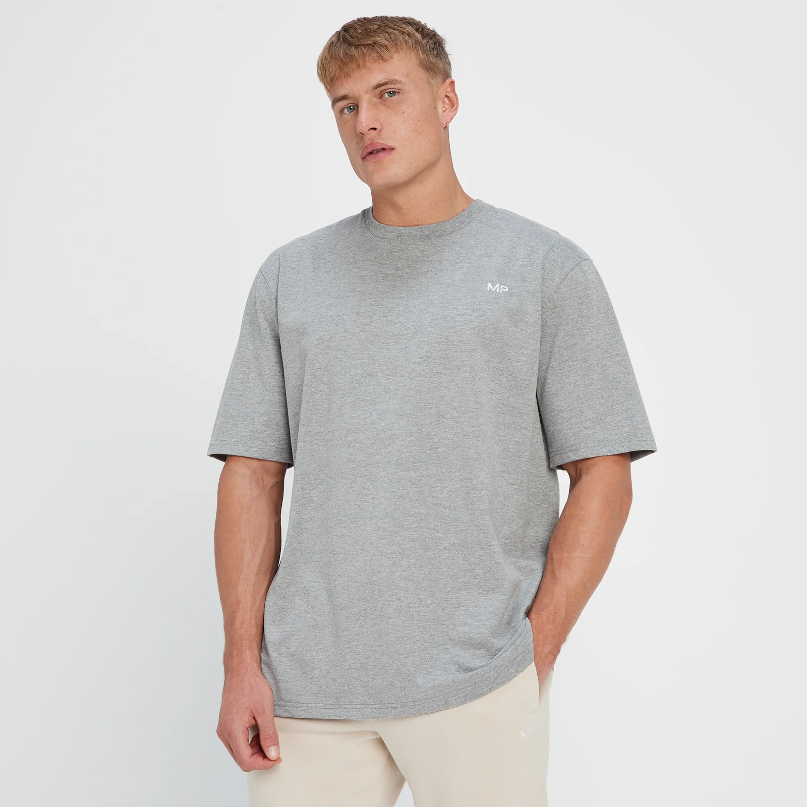 MP Men's Rest Day Oversized T-Shirt - Storm Marl - XXS Image 1