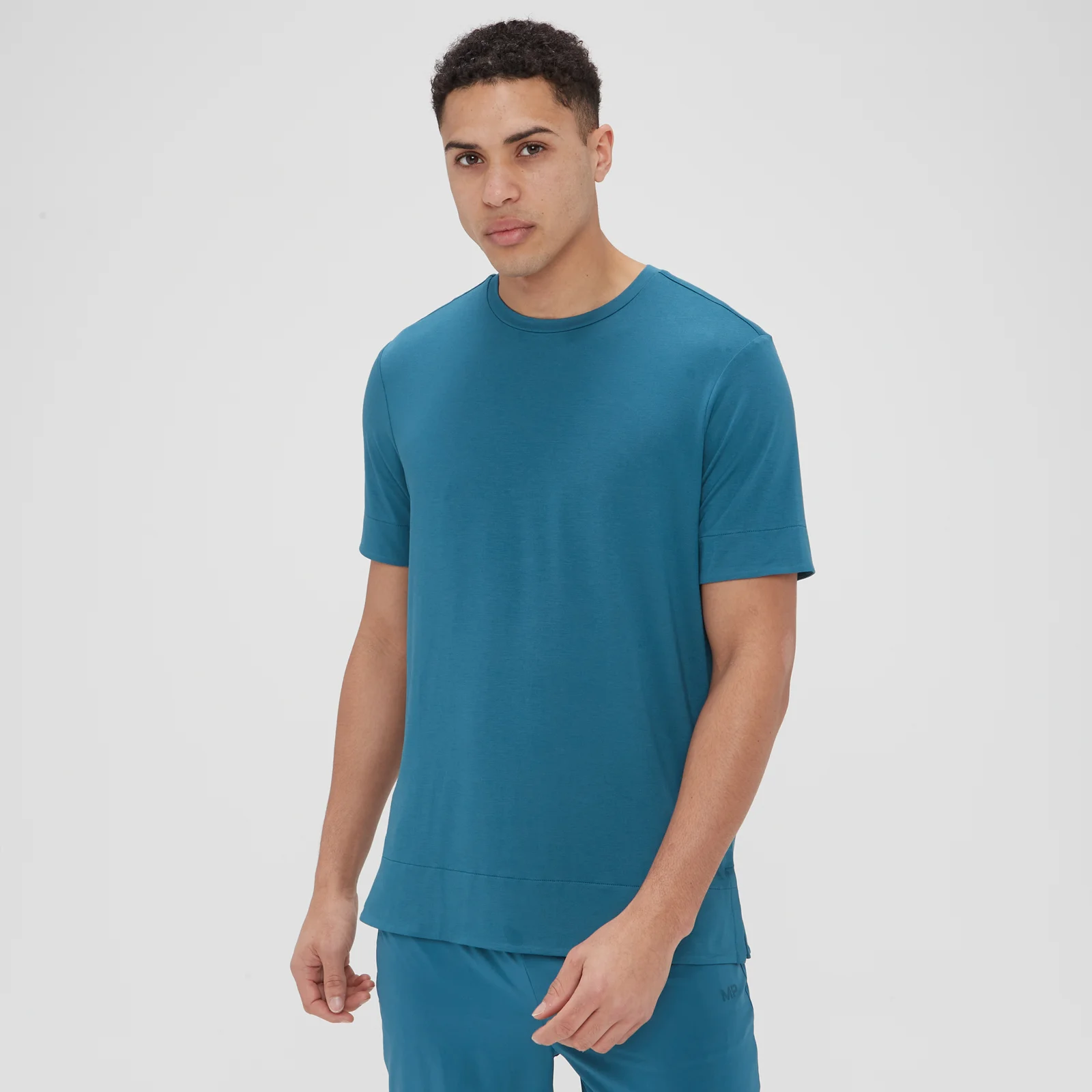 MP Men's Soft Touch Training Short Sleeve T-Shirt - Teal Blue - XXS Image 1