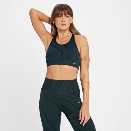 MP Women's Tempo Wave Seamless Sports Bra - Black