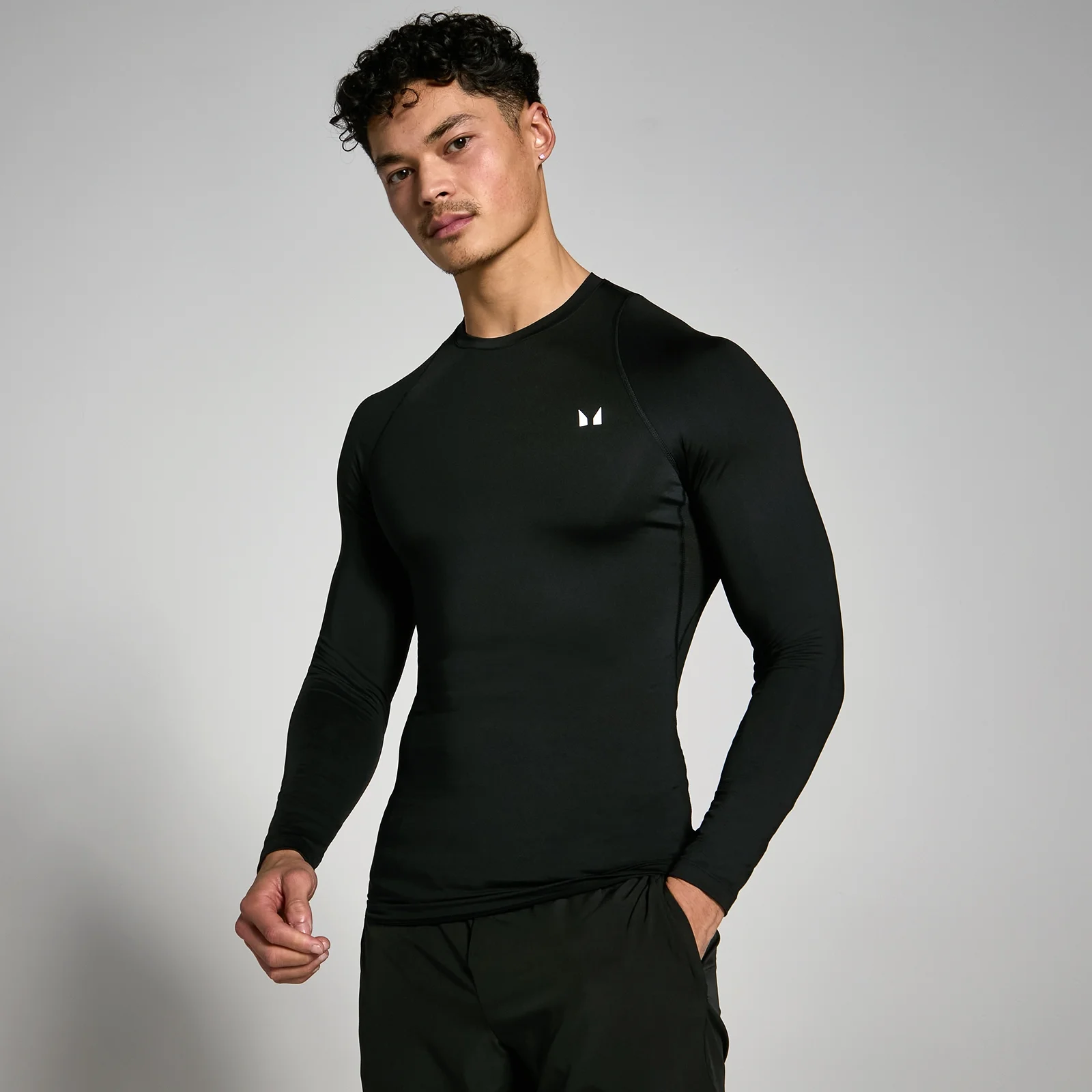 MP Men's Training Long Sleeve Baselayer - Black - XXS Image 1