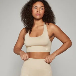 MP Women's Shape Seamless Sports Bra - Sandstone - Size M