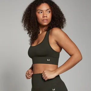 MP Women's Shape Seamless Sports Bra - Forest Green - Size S