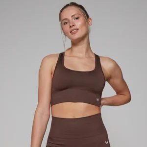 MP Women's Shape Seamless Sports Bra - Walnut - Size M