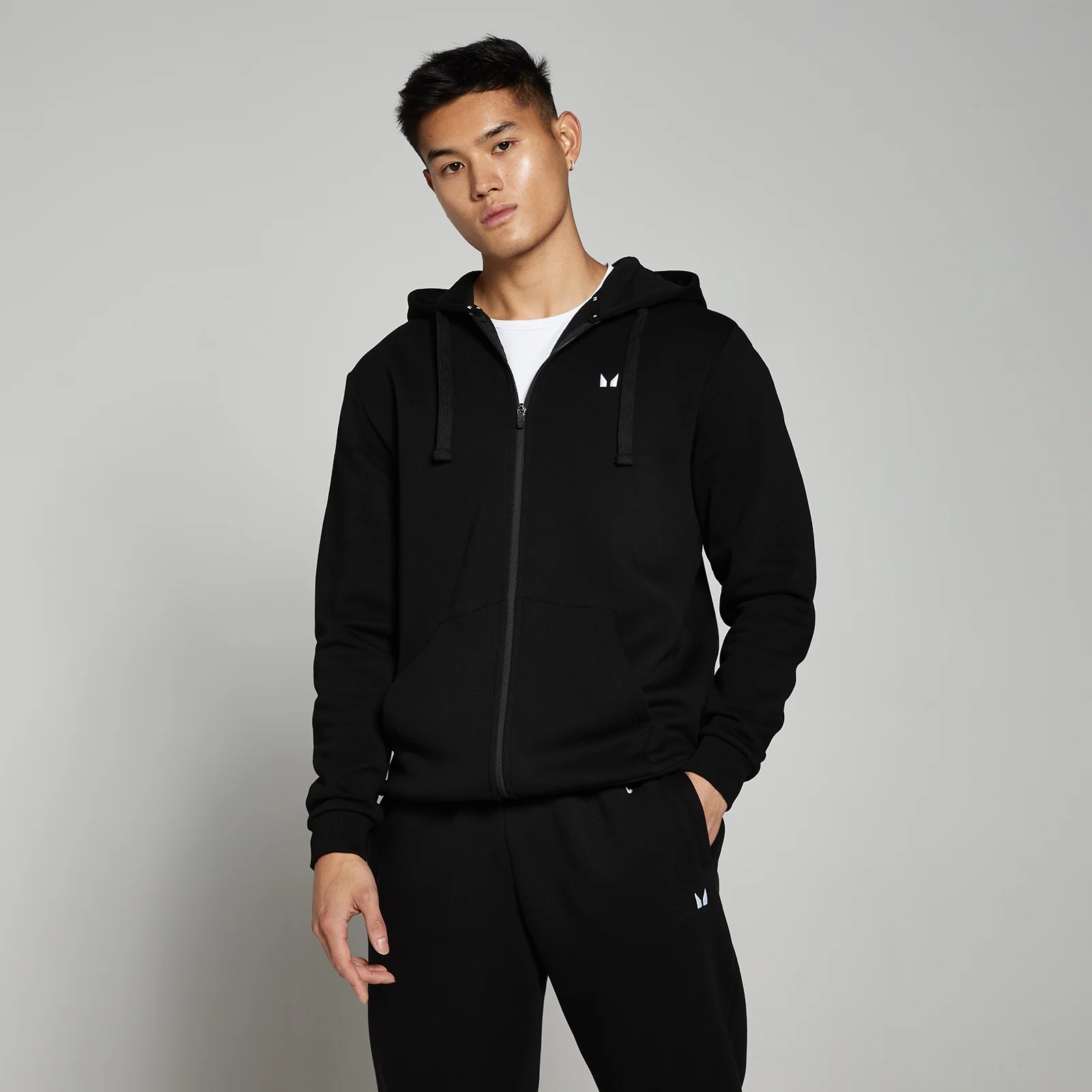 MP Men's Rest Day Zip Through Hoodie - Black - XL Image 1