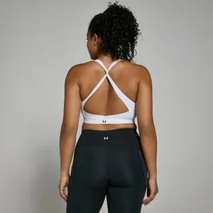 MP Women's Power Cross Back Sports Bra - White - Size M