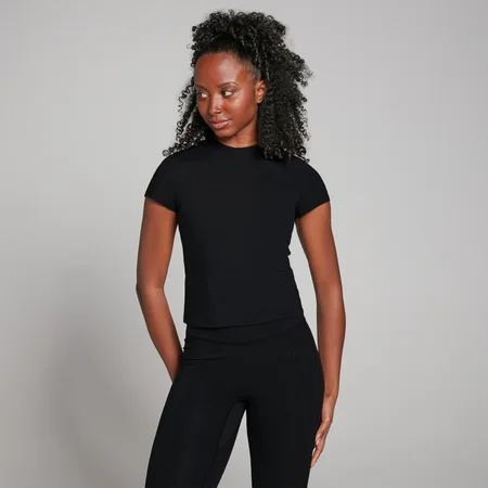 MP Women's Tempo Body Fit Short Sleeve T-Shirt - Black