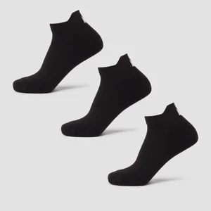 MP Unisex Trainer Socks (3 Pack) - Black - Size UK 6-8