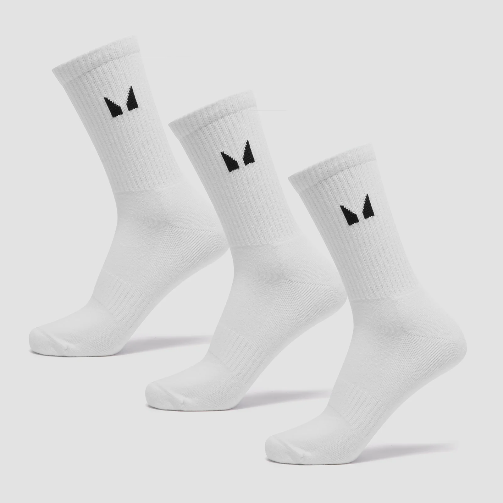 MP Unisex Socks (3 Pack) - White - UK 2-5 Image 1