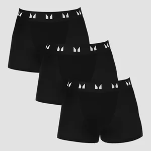 Men's Cotton Boxers (3 Pack) - Black - Size S