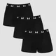 Men's Cotton Boxers (3 Pack) - Black