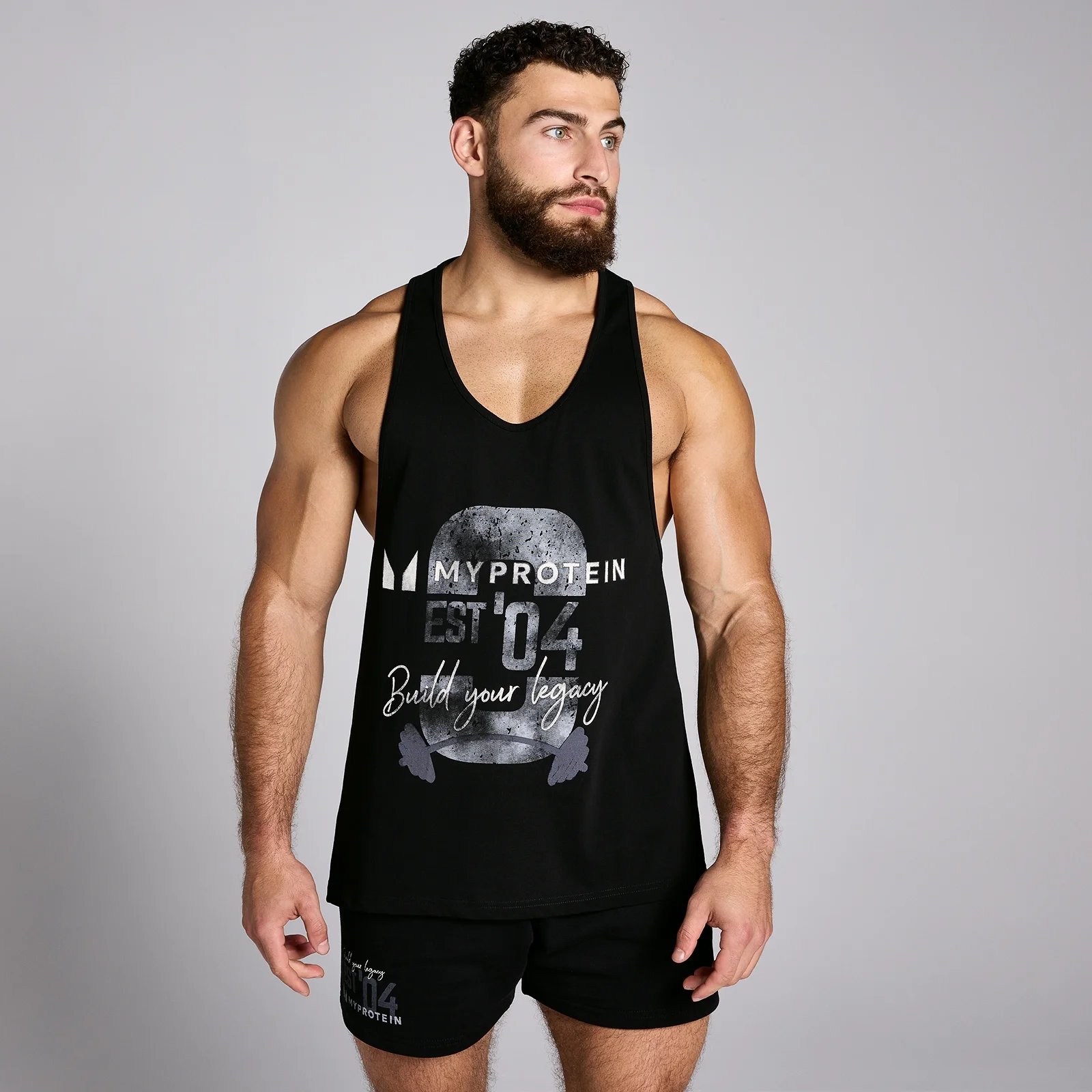 MP Men's Origin Graphic Stringer - Black - XS Image 1
