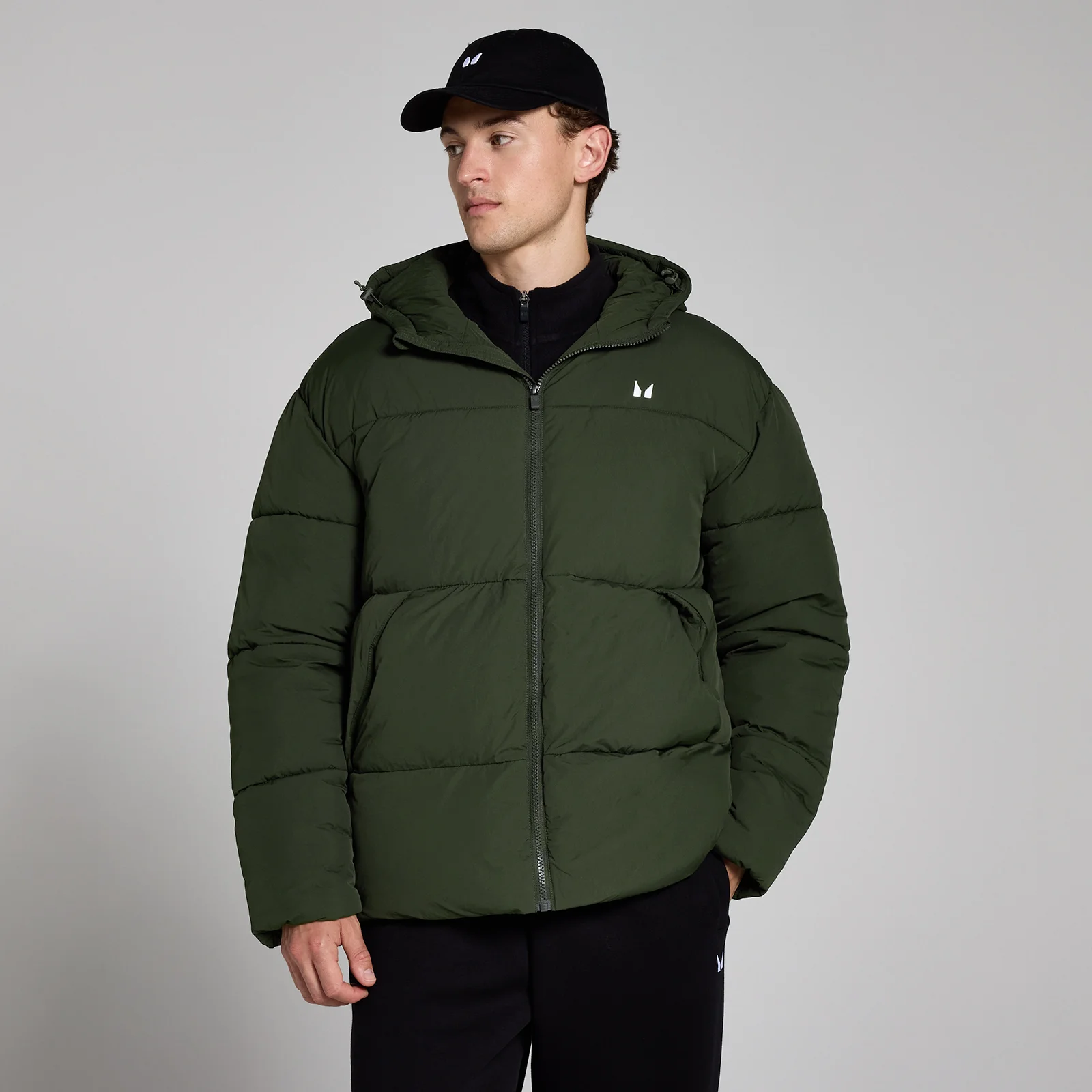 MP Men's Short Puffer - Forest Green - XXL Image 1