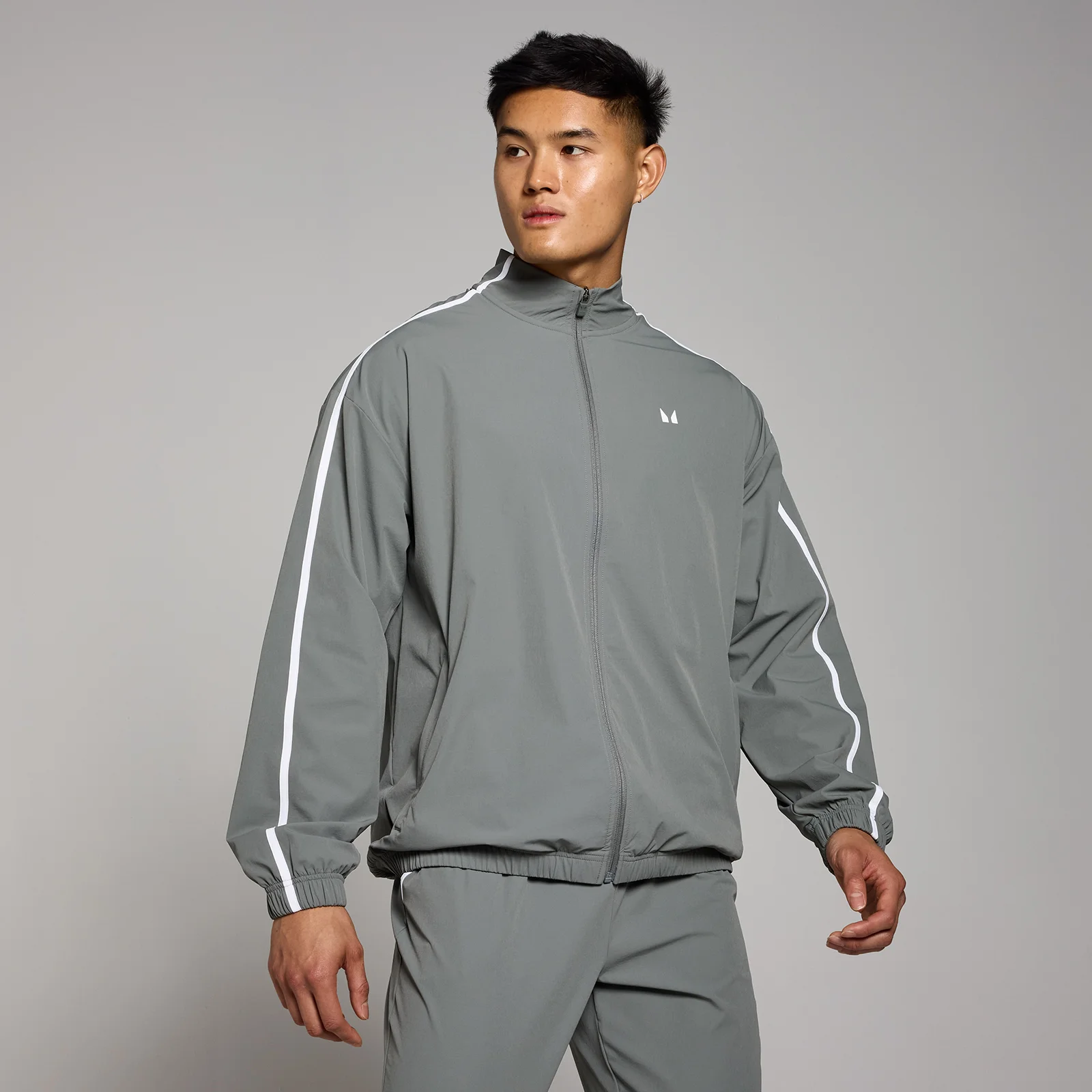 MP Men's Tempo Binding Woven Jacket - Rock - XS Image 1