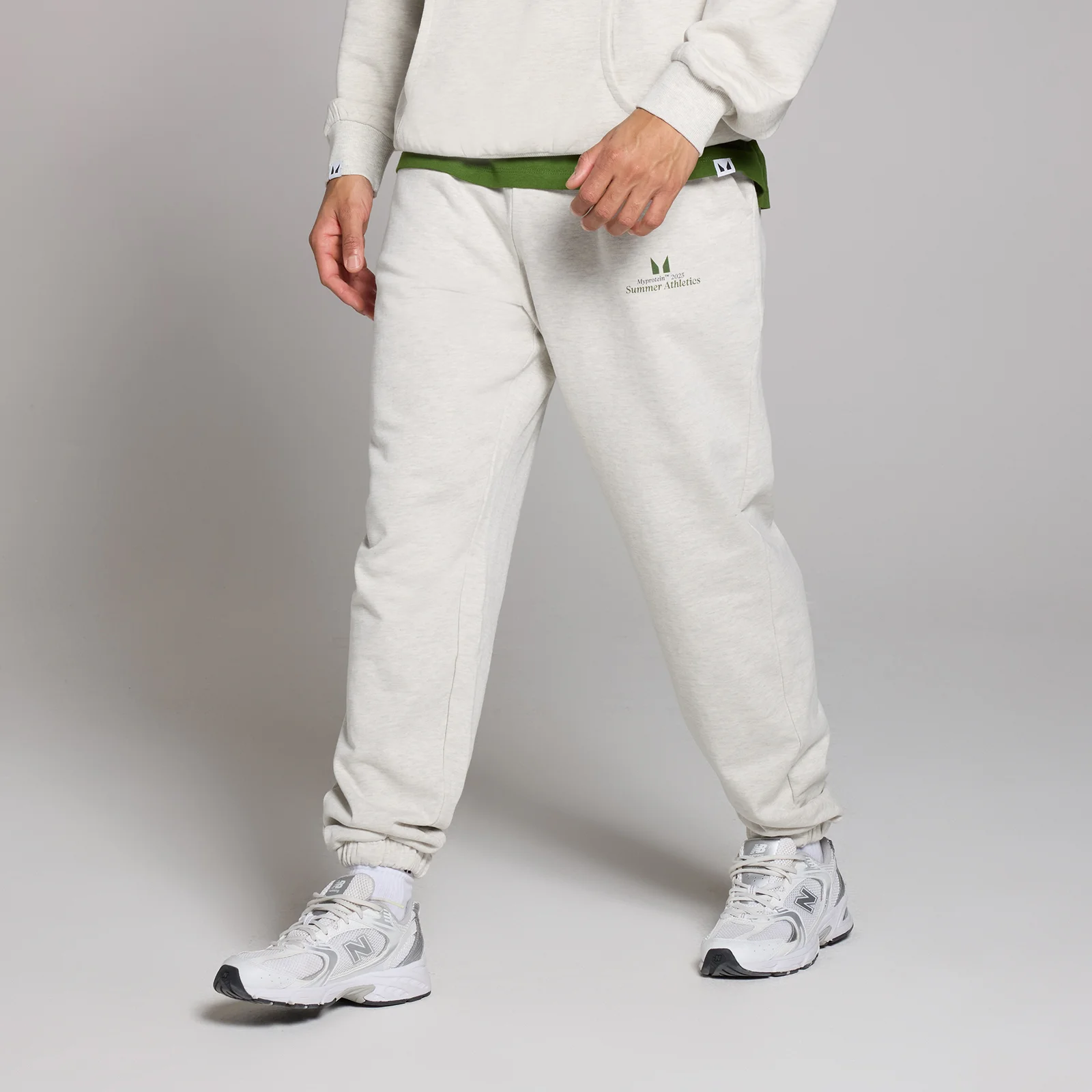 MP Men's Retro Oversized Joggers - Grey Marl - M Image 1