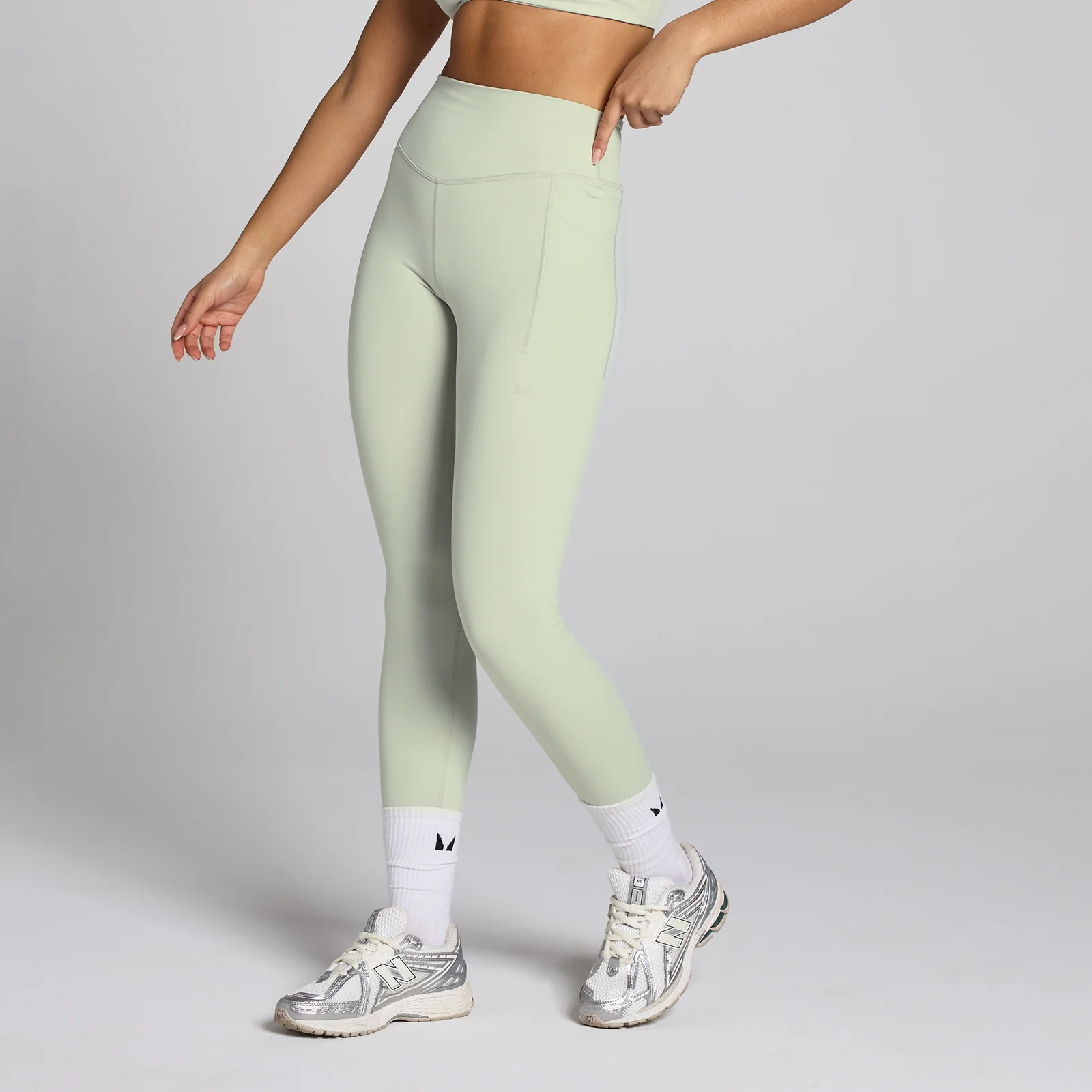MP Women's Tempo Sculpt Training Leggings - Mineral Green - XL Image 1