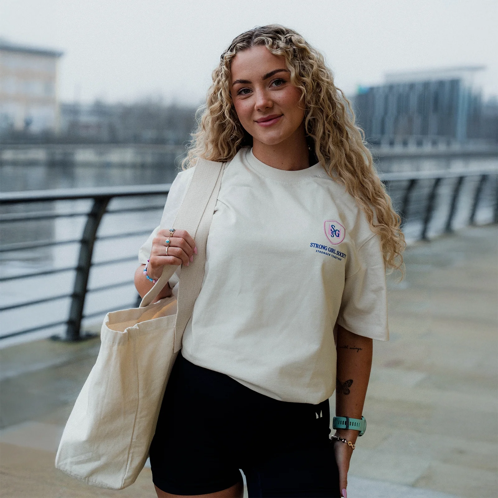 MP Women's Strong Girl Society T-Shirt - Ecru - XS Image 1