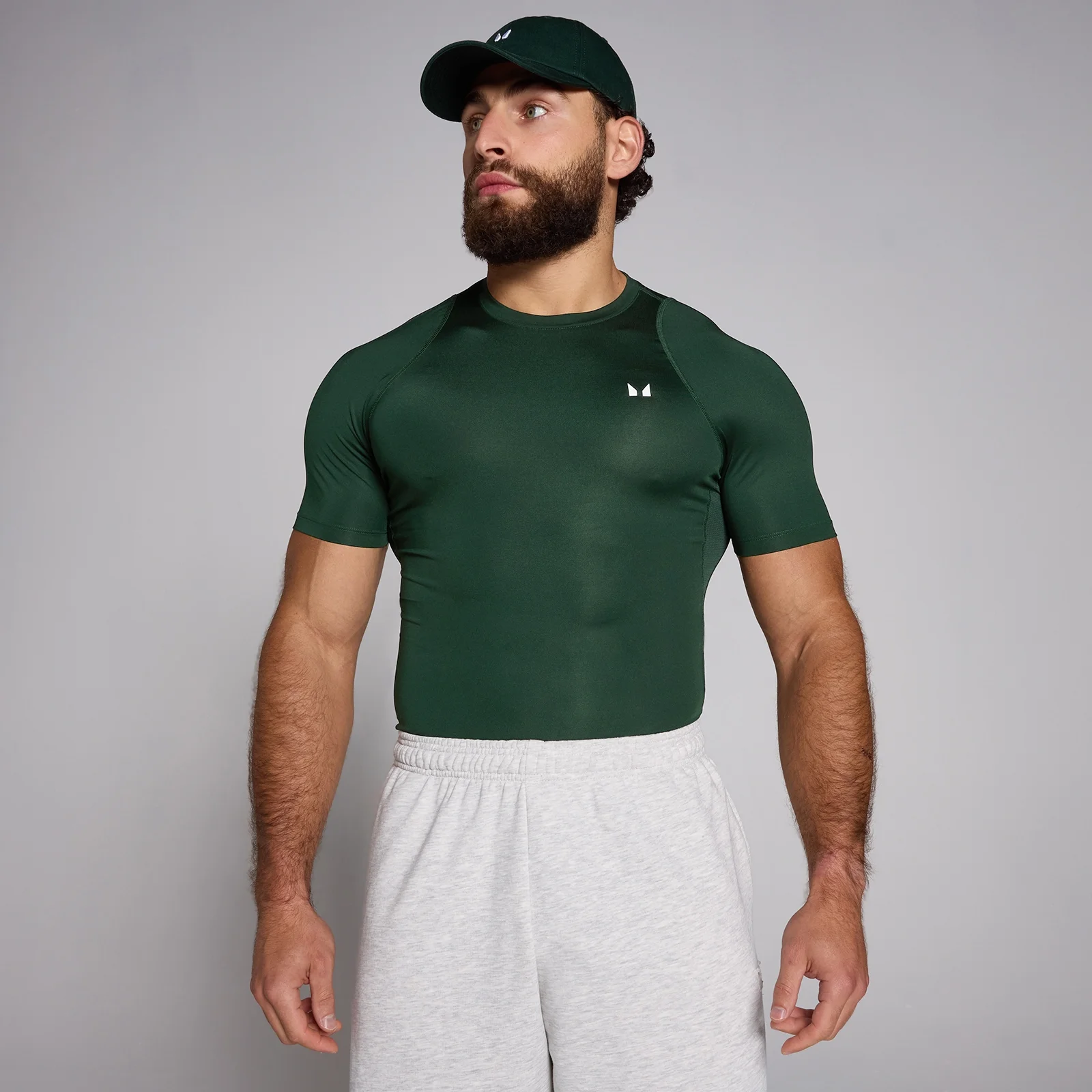 Men's Training Short Sleeve Compression T-Shirt - Dark Emerald - XXXL Image 1