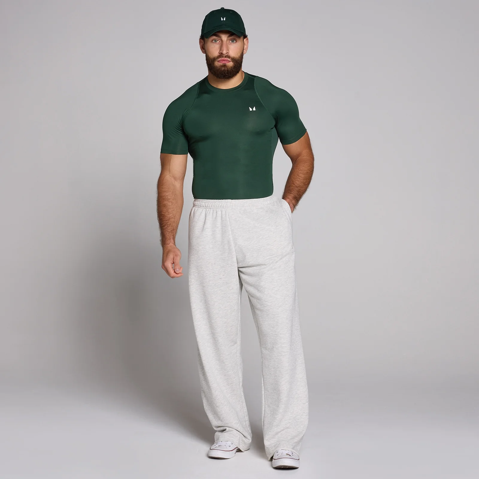 Men's Training Short Sleeve Compression T-Shirt - Dark Emerald - XXXL Image 3