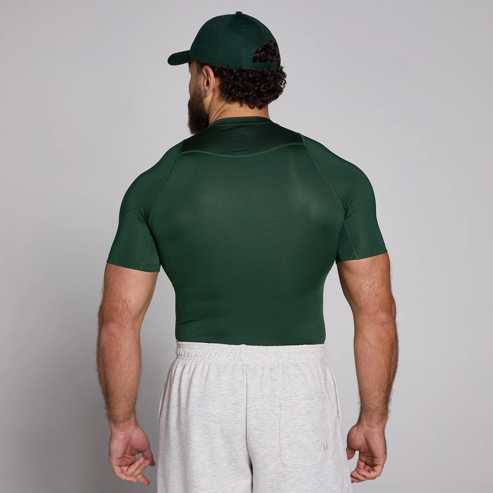 Men's Training Short Sleeve Compression T-Shirt - Dark Emerald - XXXL Image 2
