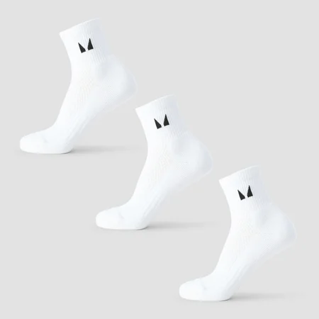MP Running Ankle Socks (3 pack) - White