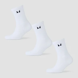 MP Running Socks (3 pack) - White - Size UK 6-8