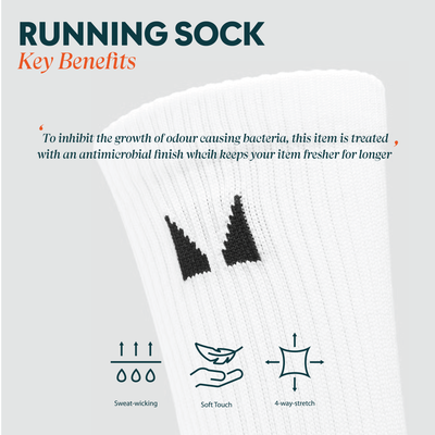 MP Running Socks (3 pack) - White - UK 6-8 Image 7