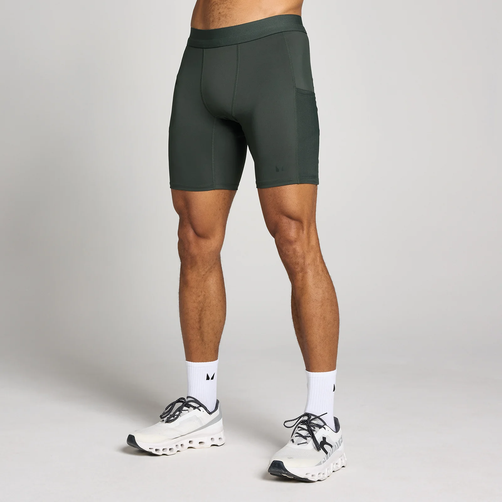 MP Men's Hybrid Pocket Half Tight - Washed Black - XS Image 1
