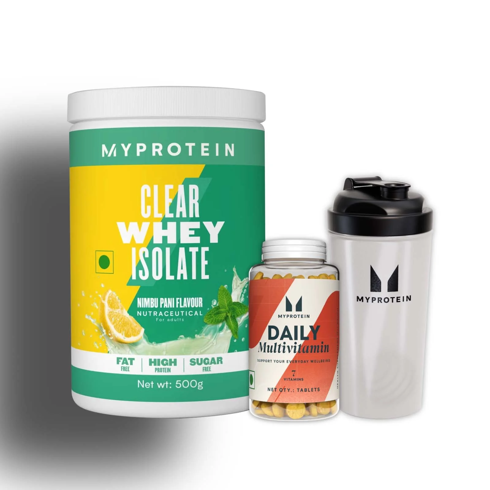 Myprotein Clear Wellness Bundle (IN) - 500g - Multivitamin 60 Tablets - Raspberry Cranberry Image 1