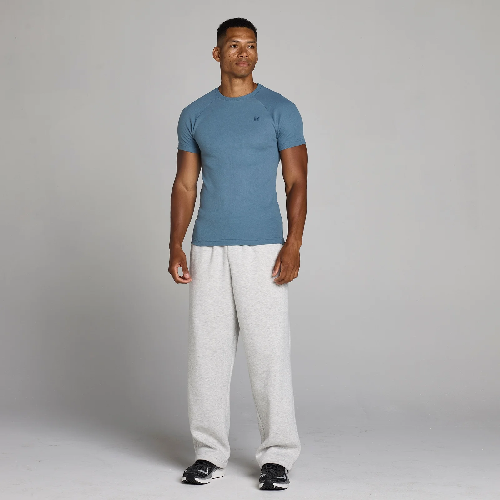 MP Men's Lift Ribbed Muscle Fit T-Shirt - Midnight Slate - S Image 3